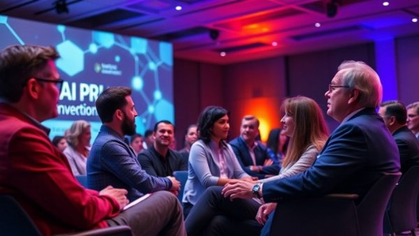 Panel discussion on investing in AI startups at a conference.