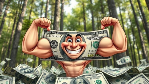 Muscular dollar bill flexing, symbolizing 2026 401(k) contribution limits.