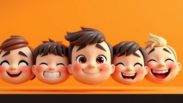 Australia social media ban conceptual mascots with expressive faces.