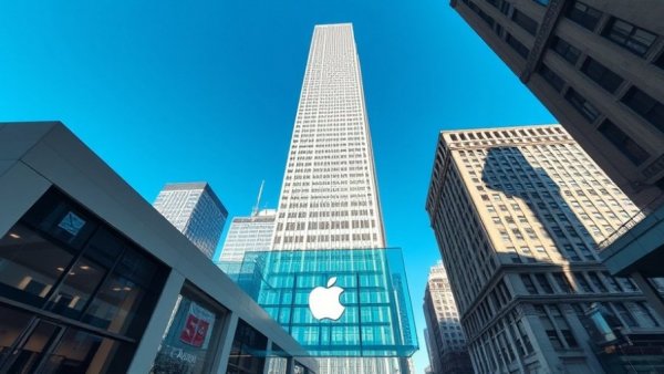Apple store entrance below skyscraper in city, Apple Developer Agreement Changes.