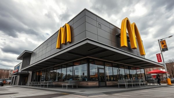 McDonald's new restaurant build near Ohio State with golden arches.