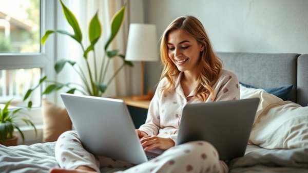 Rethink Your Money Habits in a bright, cozy room with plants.