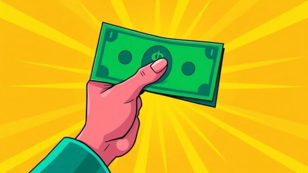 Cartoon hand holding dollar bill on yellow background, illustrating new tax options for high earners 2026.