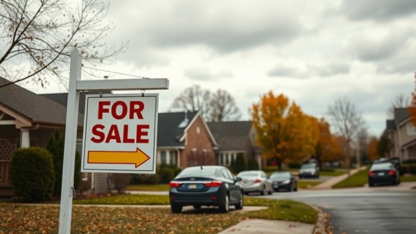 Suburban 'For Sale' sign, Columbus housing market growth 2026.