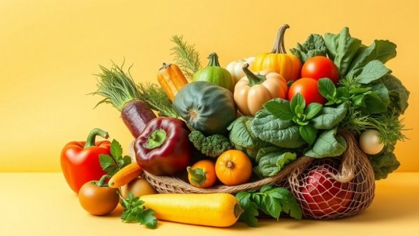 Pros and Cons of Eating Organic Foods: Fresh vegetables in a mesh bag.