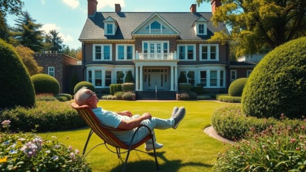 Relaxed man enjoying a sunny garden, letting your ARM reset.
