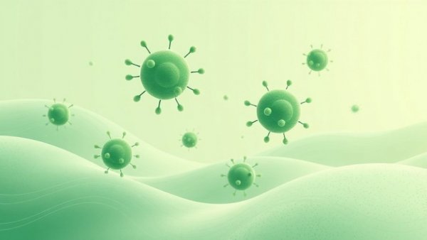 Abstract representation of bacteria related to strep throat symptoms