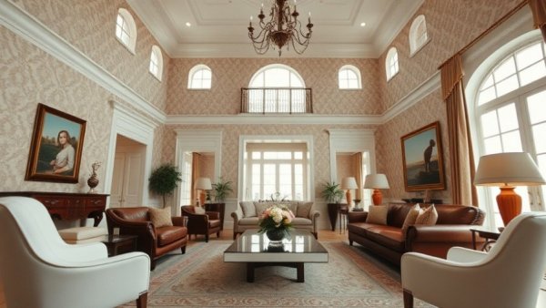 New Albany luxury home for sale living room with elegant decor.