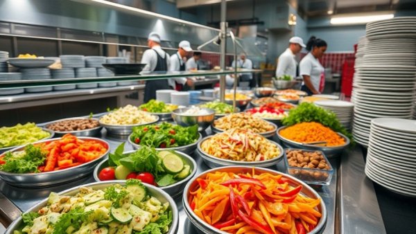 MCL Restaurant buffet with salads and dishes before closure in Whitehall.