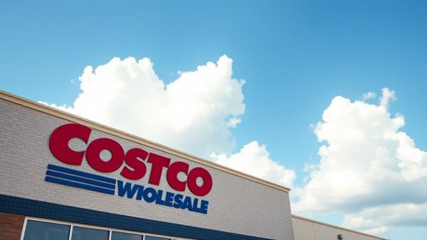 Close-up of Costco Wholesale sign in Central Ohio.