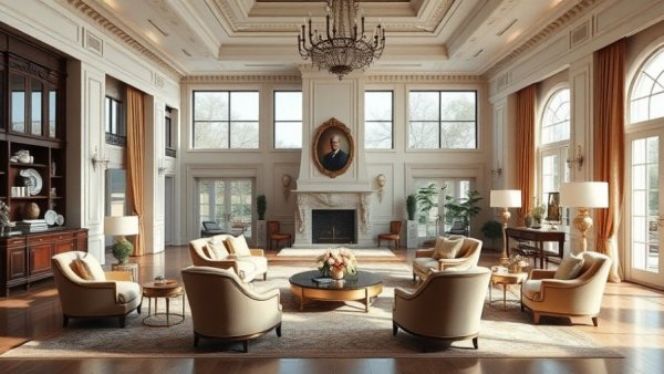 Spacious luxury living room with elegant décor in Upper Arlington.