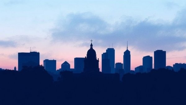 Watercolor Columbus skyline for family-friendly events in Columbus.