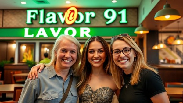 Friendly group at Flavor 91 Bistro showcasing mom-owned businesses in Columbus