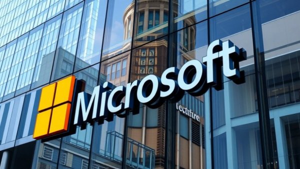 Microsoft building facade with logo related to Outlook Lite retirement