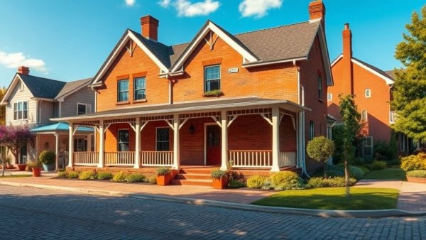 Charming brick home in German Village real estate neighborhood.