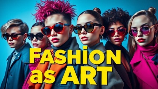 Columbus Fashion Show poster with portraits and 'Fashion as Art' text.