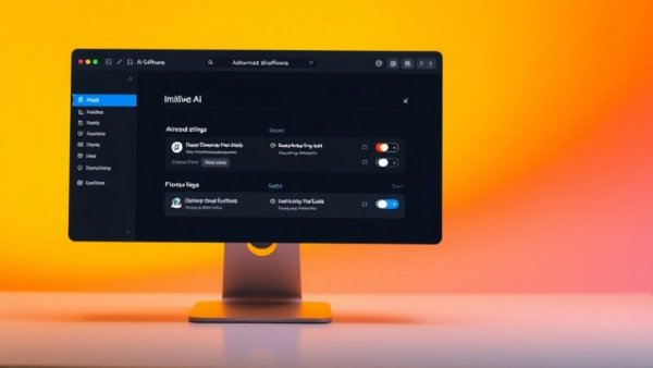 Intuitive AI interface on Mac with vibrant background