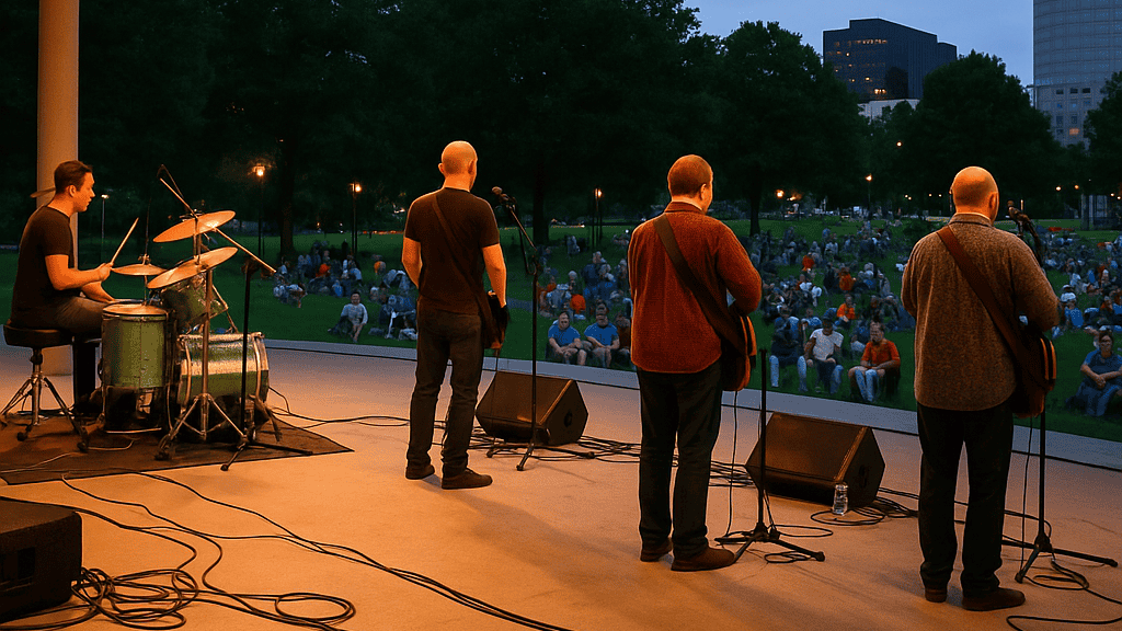 Band performing live at Tribute Tuesdays Concert Series Columbus.