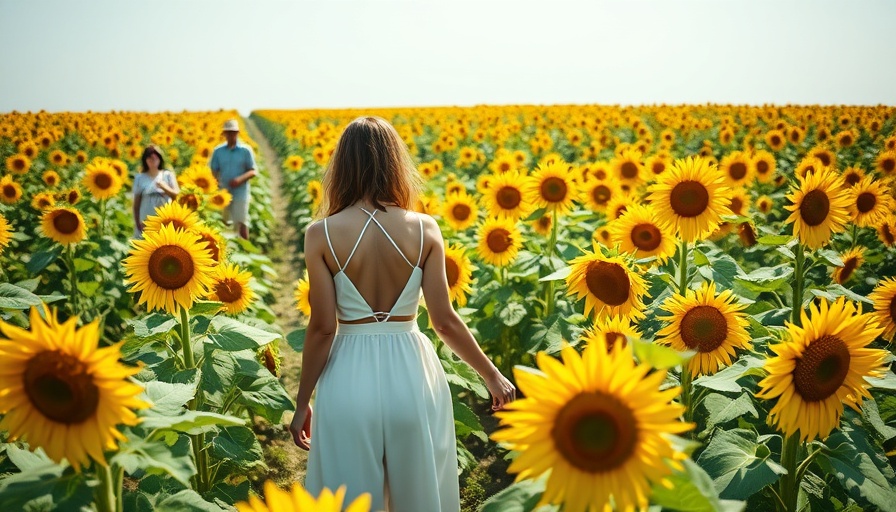 Summer outing in Columbus: explore a vibrant sunflower field.