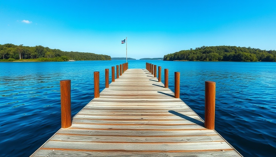 Serene pier at Put-in-Bay on a sunny day.