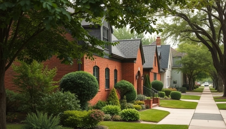 Charming brick house with garden, Columbus housing market trends.