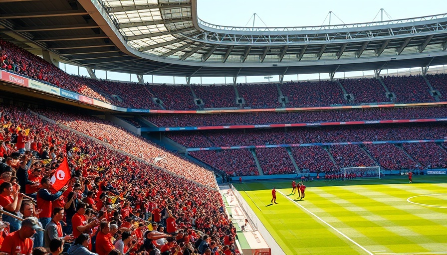 Buckeye game day activities in a vibrant stadium with players warming up.