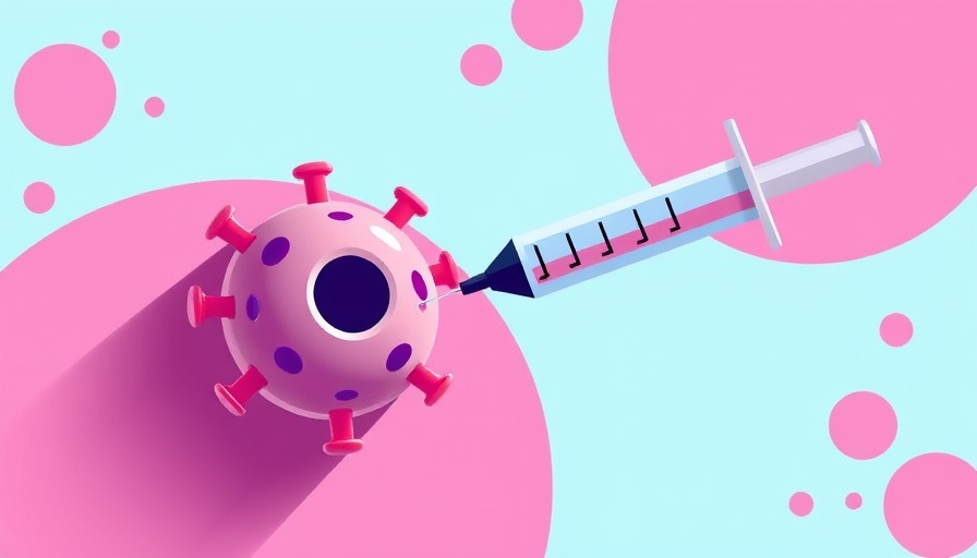 Stylized syringe targeting cell illustration for GLP-1 medications.