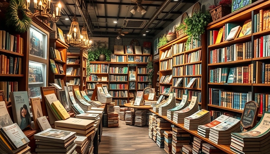 Vibrant bookshop display at Adult Book Fair Columbus.