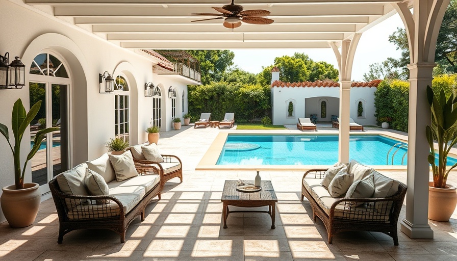 New Albany luxury real estate with pool and patio.