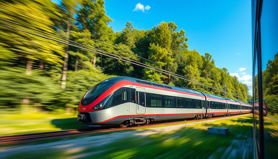 Ohio State Rail Plan Passenger Train in scenic landscape.