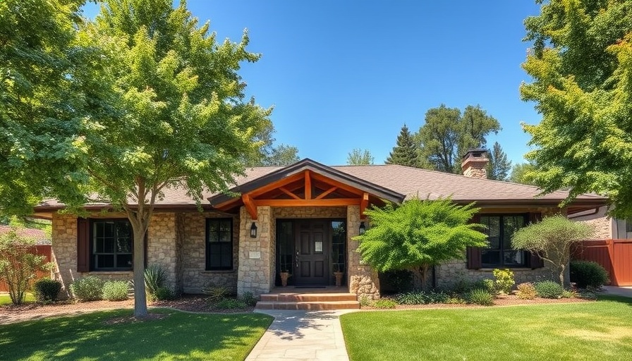 Clintonville mid-century modern home for sale with stone porch.