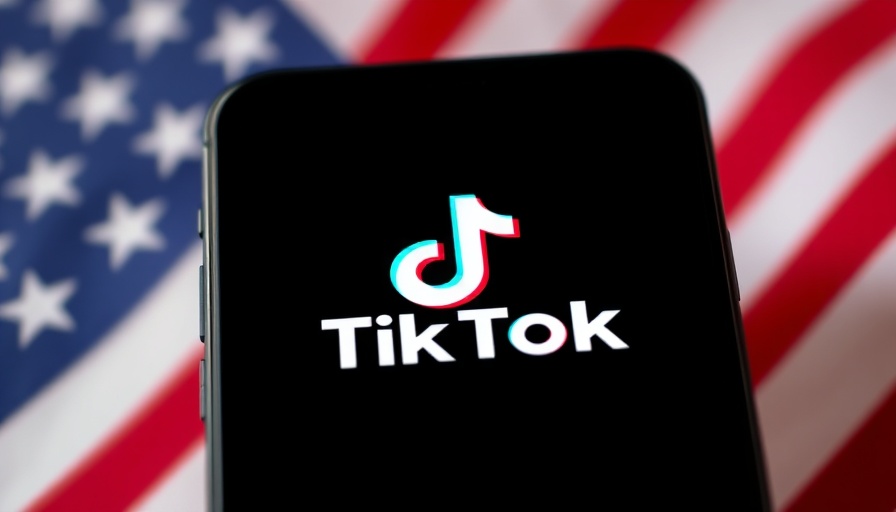 TikTok logo on phone in front of U.S. flag, symbolizing U.S.-China TikTok deal.