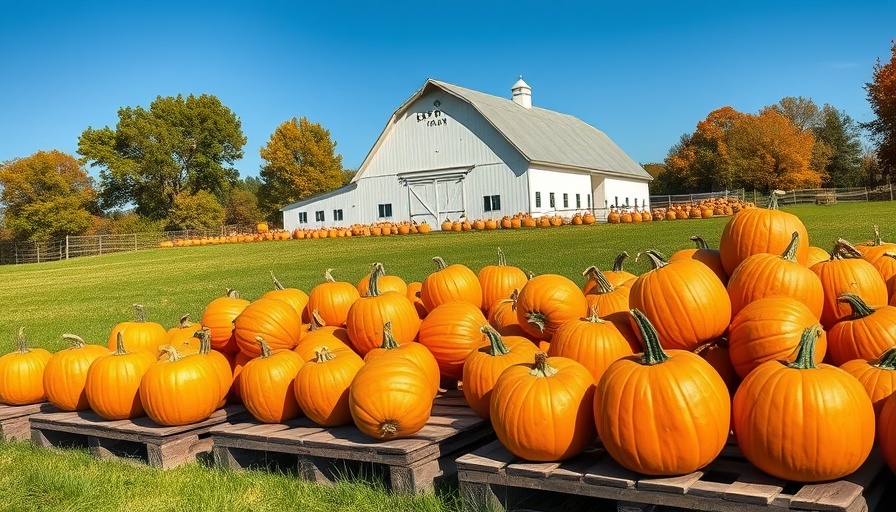 Pumpkins at Leeds Farm, autumn activity scene.