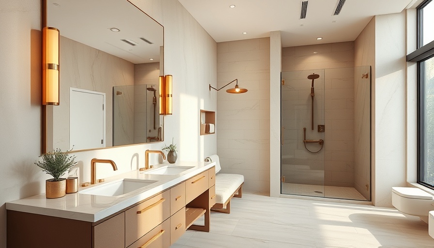Modern bathroom remodel ideas with elegant double-sink vanity.