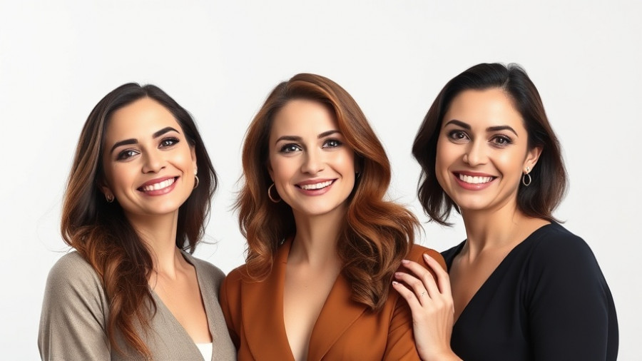 Professional studio portrait of three women, luxury interior design Tampa Bay.