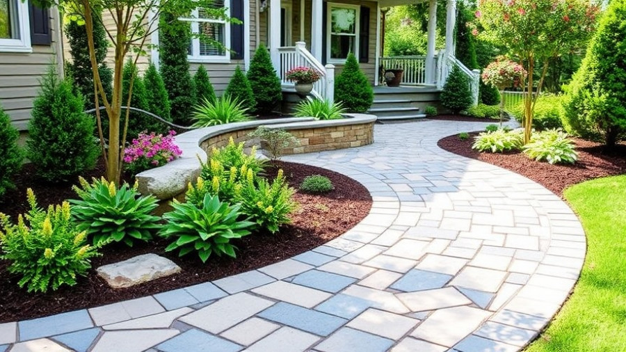 Design inspiration! We love the unique design of this Cambridge Paver walkway. ➡Stop by and talk to Charlie and Bob! We...