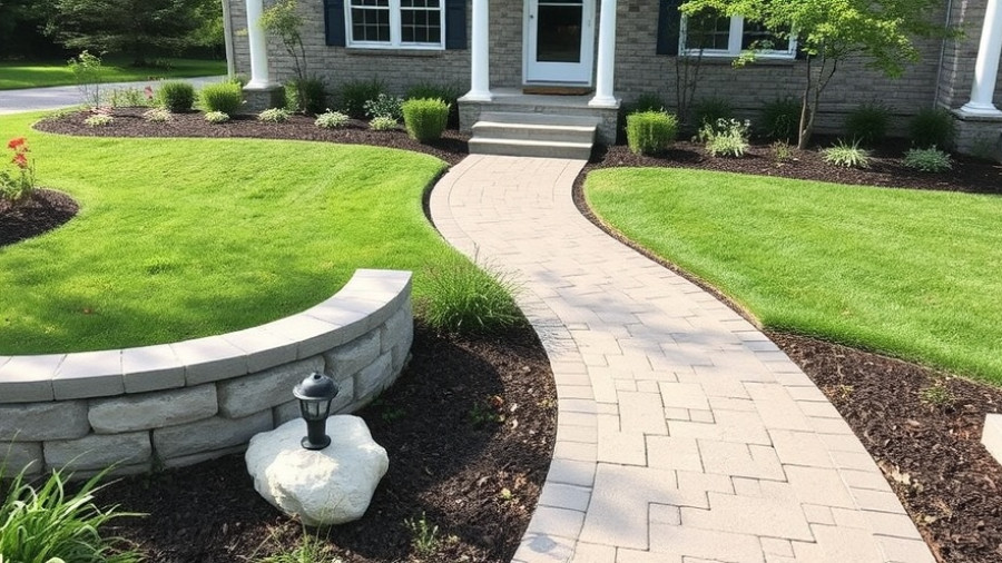 Design inspiration! We love the unique design of this Cambridge Paver walkway. ➡Stop by and talk to Charlie and Bob! We...
