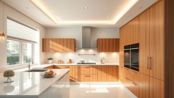 Modern kitchen design ideas with elegant wooden cabinets