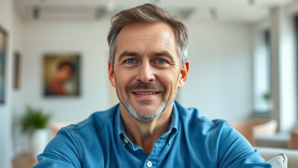 100 Day Dream Home, middle-aged man indoors engaging.