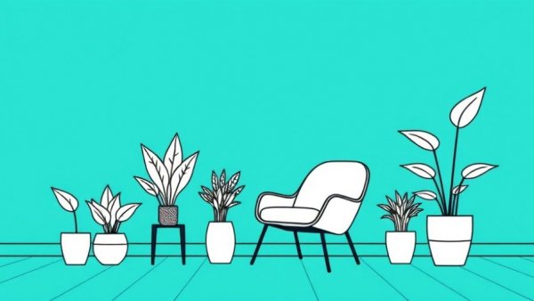 Minimalist curvilinear design illustration with bold typography in Tampa Bay.