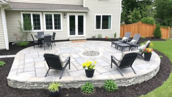 Throwback to this Cambridge patio built by Four Leaf Landscaping LLC last summer. They recently returned to this home t...