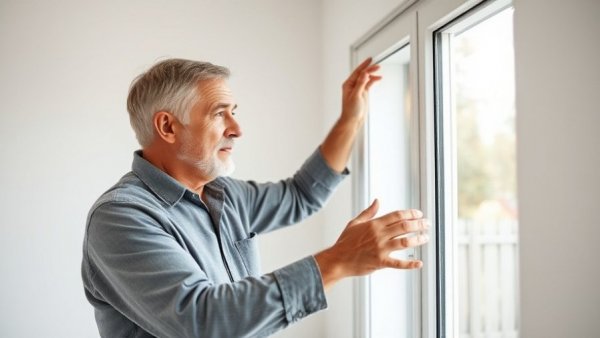 DIY remodel in Tampa: Man sealing window to prevent drafts during an affordable holiday.