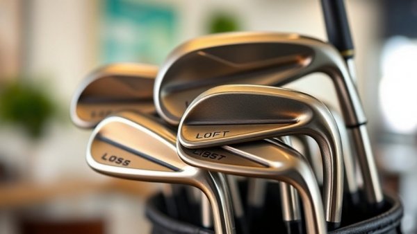 Professional golf wedges with engraved lofts, used by PGA Tour pros.