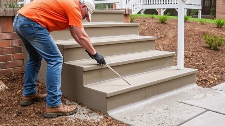 DIY backyard makeover: pouring concrete stairs for Hampton Roads home improvement.