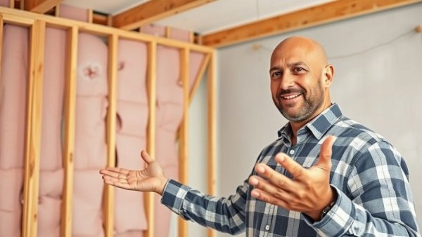 Man demonstrating drywall installation techniques in Tampa.