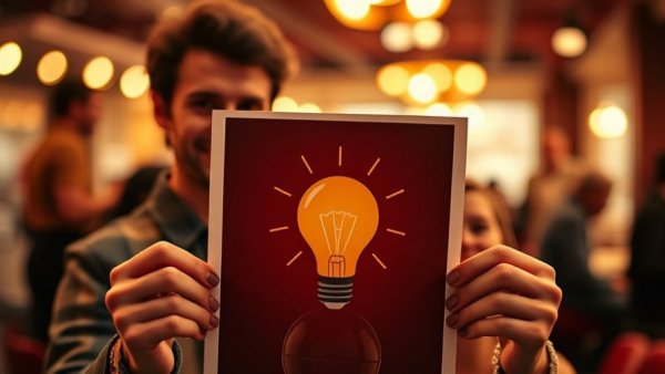 Close-up of individuals holding poster at indoor event, spinout gender gap.