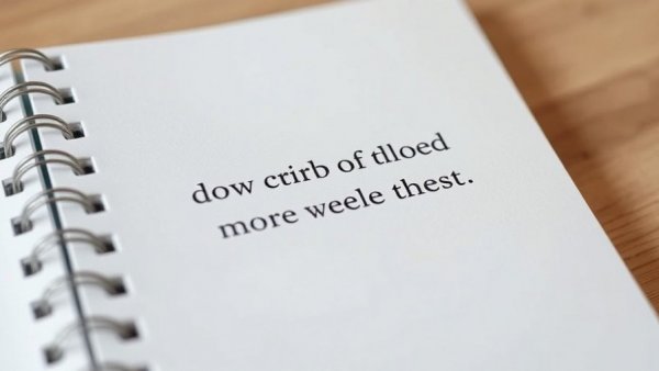 Inspirational quote on spiral notebook, motivational message.