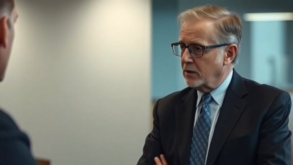 Thoughtful man discussing AI adoption for small businesses in an office.