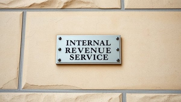 Internal Revenue Service sign on stone wall, related to required minimum distributions rmds.