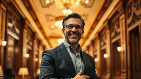 Estate Planning for Small Business Owners conference presentation showing confident businessman.